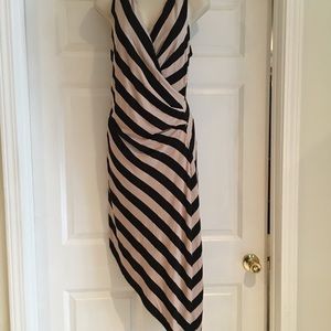 Betty Johnson black/cream asymmetrical dress